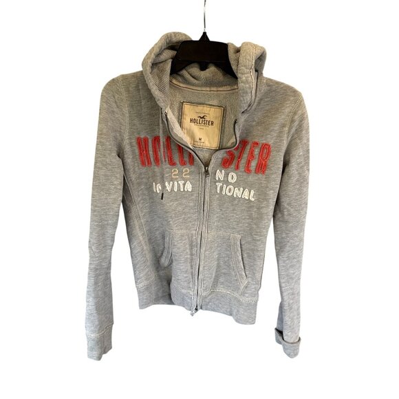 Hollister 22nd Invitational Hoodie Pullover Black Logo Sweatshirt Size M Y2K - Picture 1 of 9